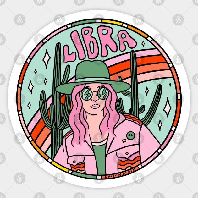 Libra Cowgirl Sticker by Doodle by Meg